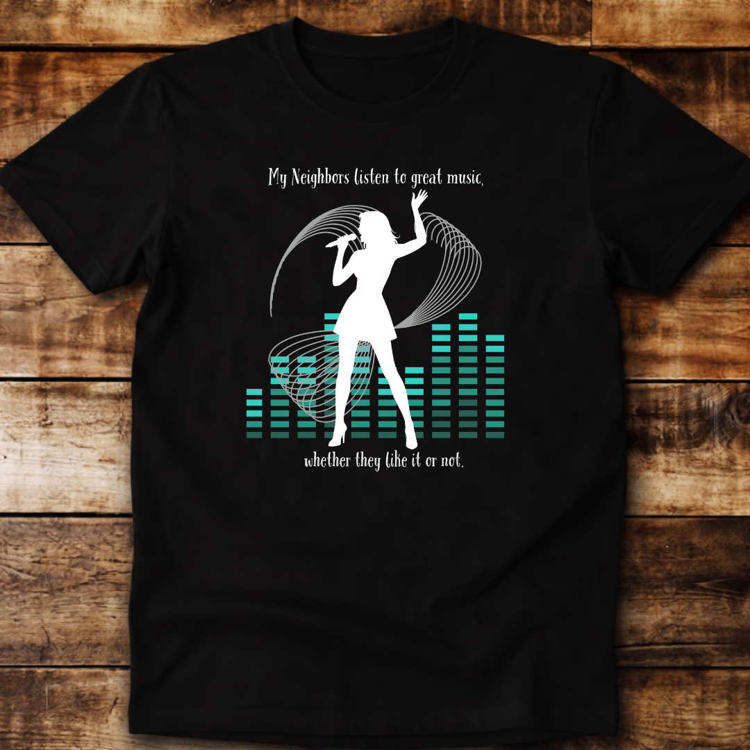 My Neighbours Listen to Great Music Relaxed Fit Unisex T-shirt