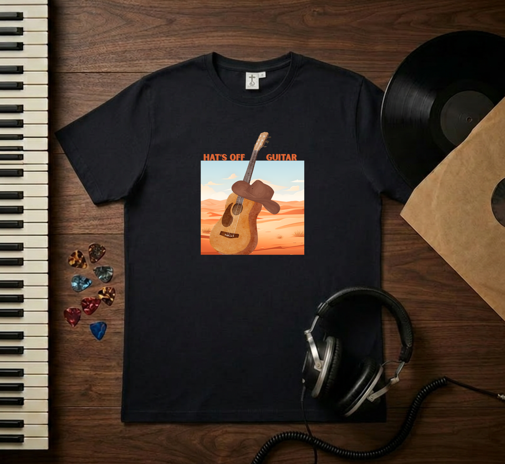 Hats Off guitar Relaxed Fit Unisex T-shirt