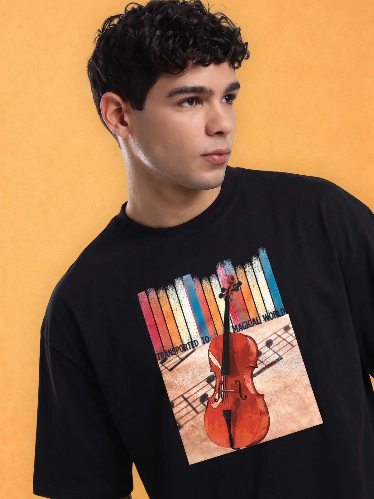Transported to Musical World Oversized T-shirt
