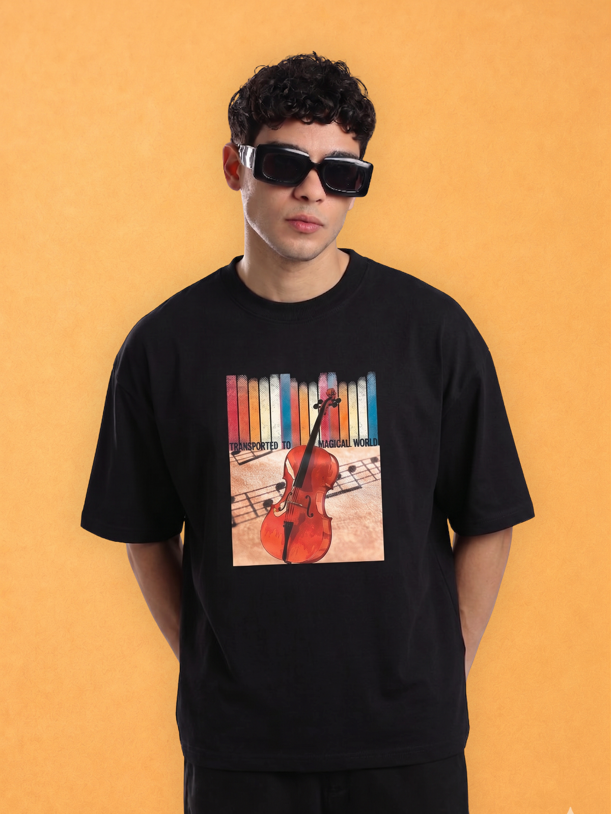 Transported to Musical World Oversized T-shirt