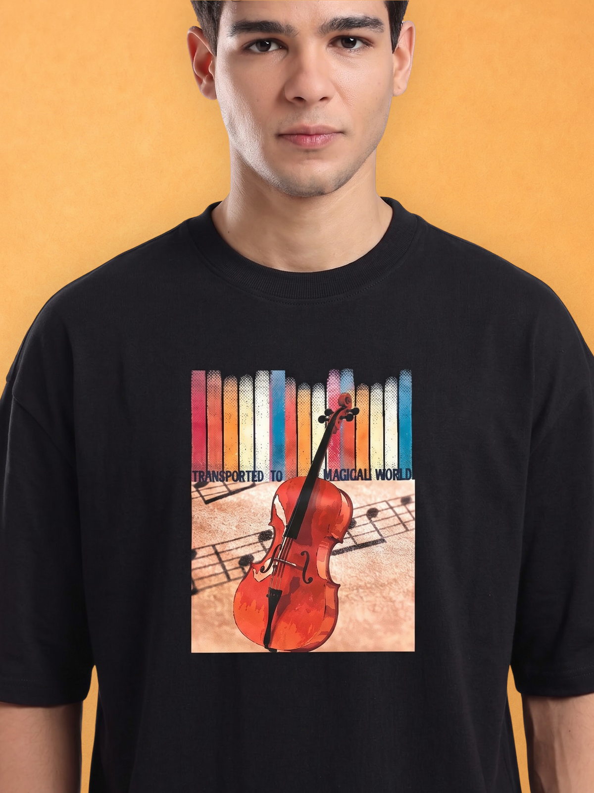 Transported to Musical World Oversized T-shirt