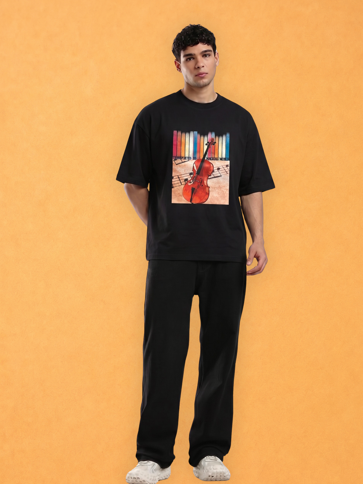 Transported to Musical World Oversized T-shirt