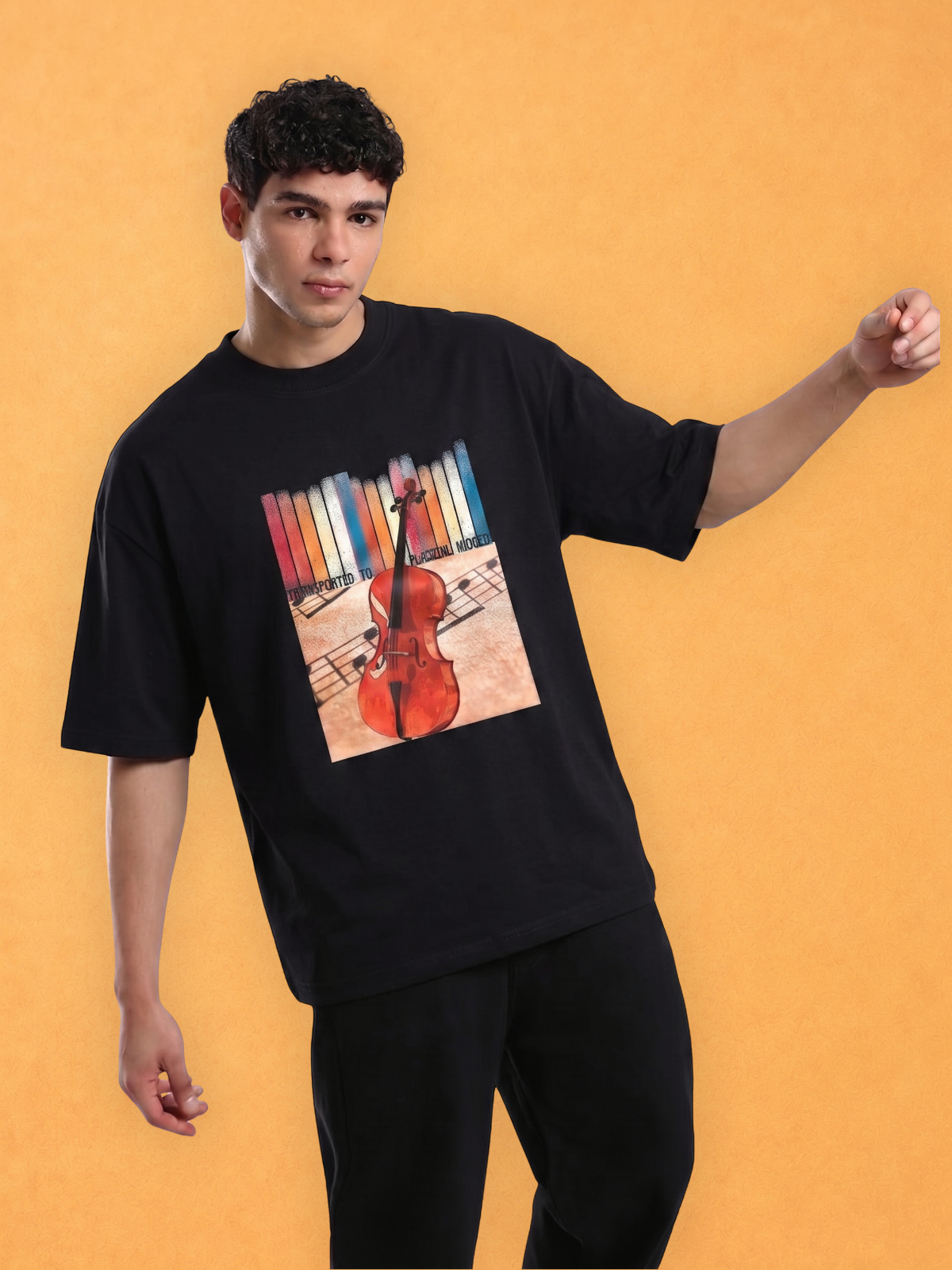 Transported to Musical World Oversized T-shirt