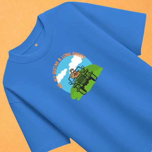 Guitar and Love for Travel Oversized Tshirt