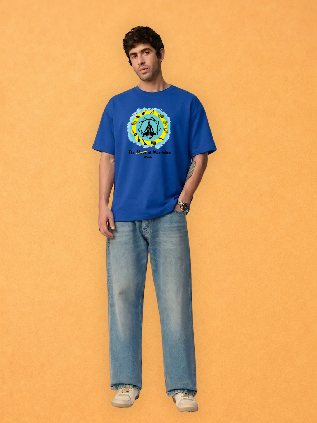 Meditate with Music  Oversized Tshirt