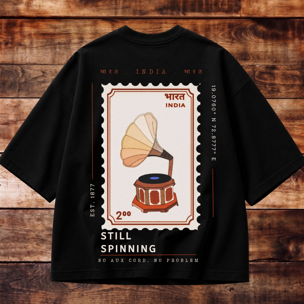 Timeless Gramophone Oversized T-shirt