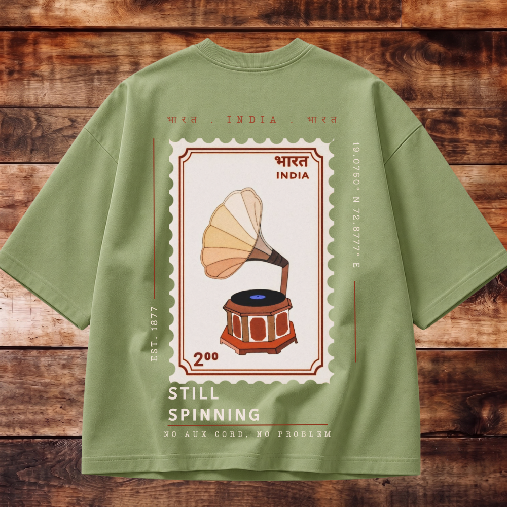 Timeless Gramophone Oversized T-shirt