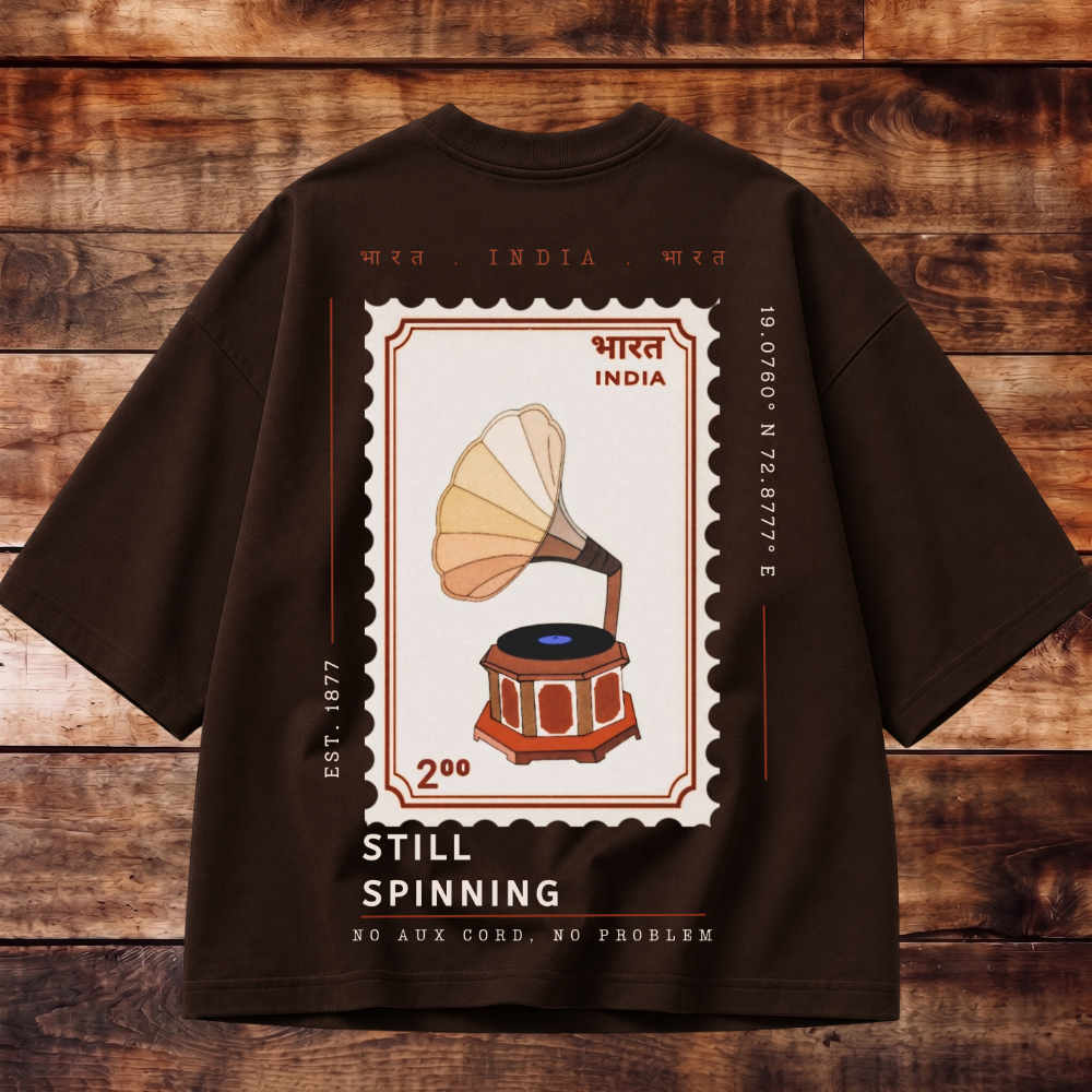 Timeless Gramophone Oversized T-shirt