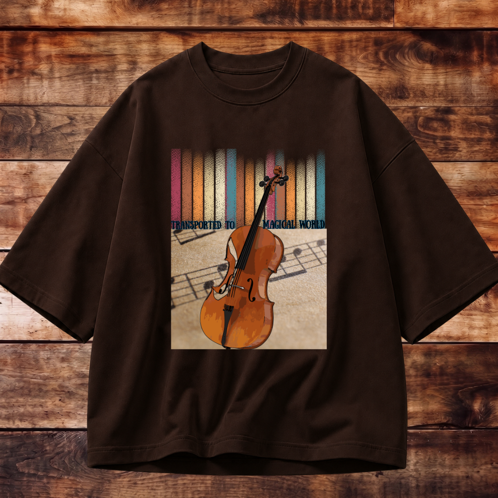 Transported to Musical World Oversized T-shirt