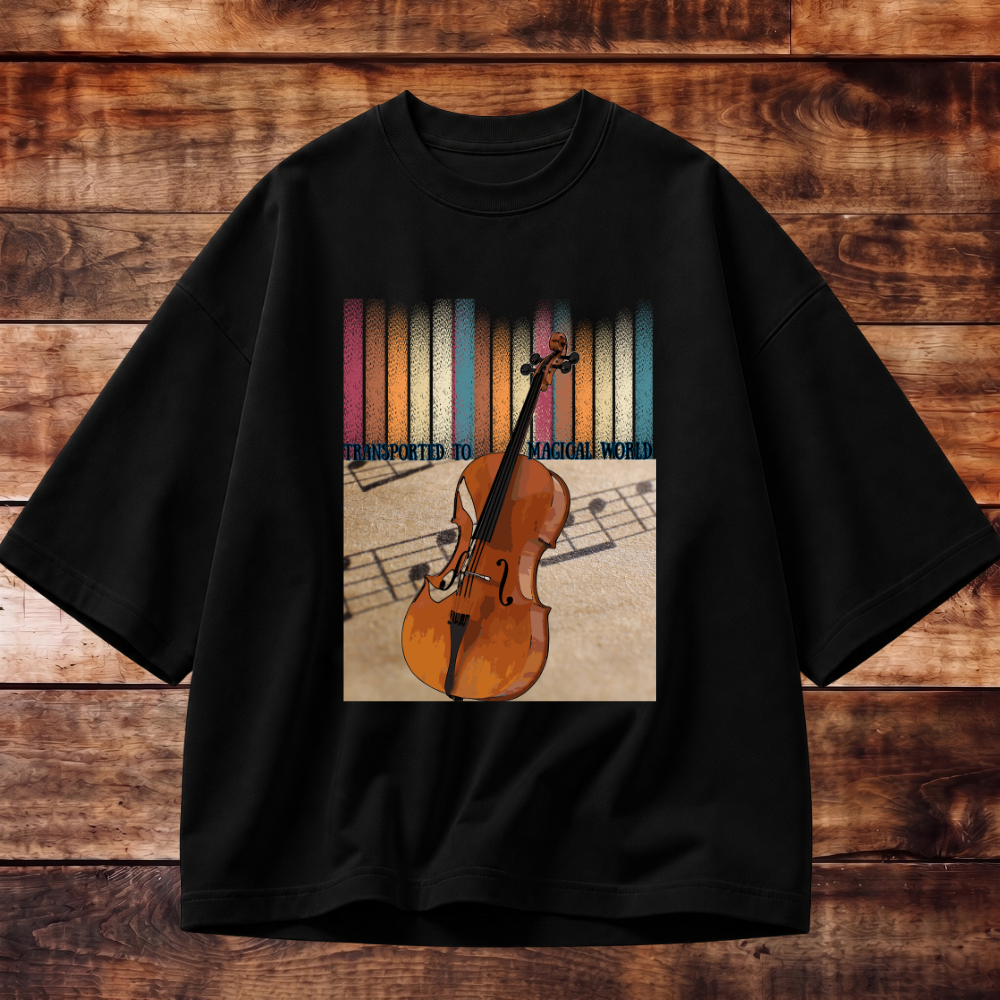 Transported to Musical World Oversized T-shirt