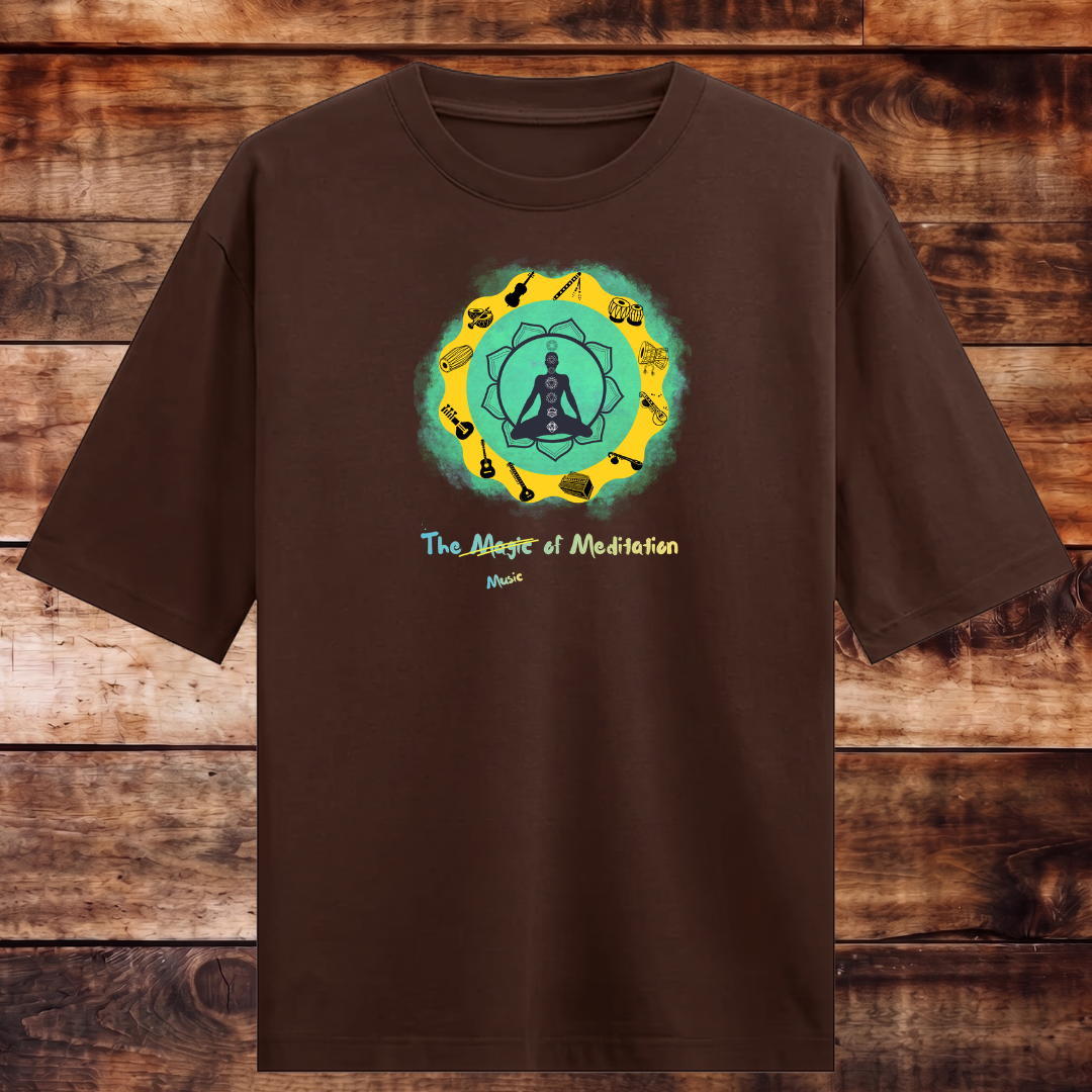 Meditate with Music  Oversized Tshirt