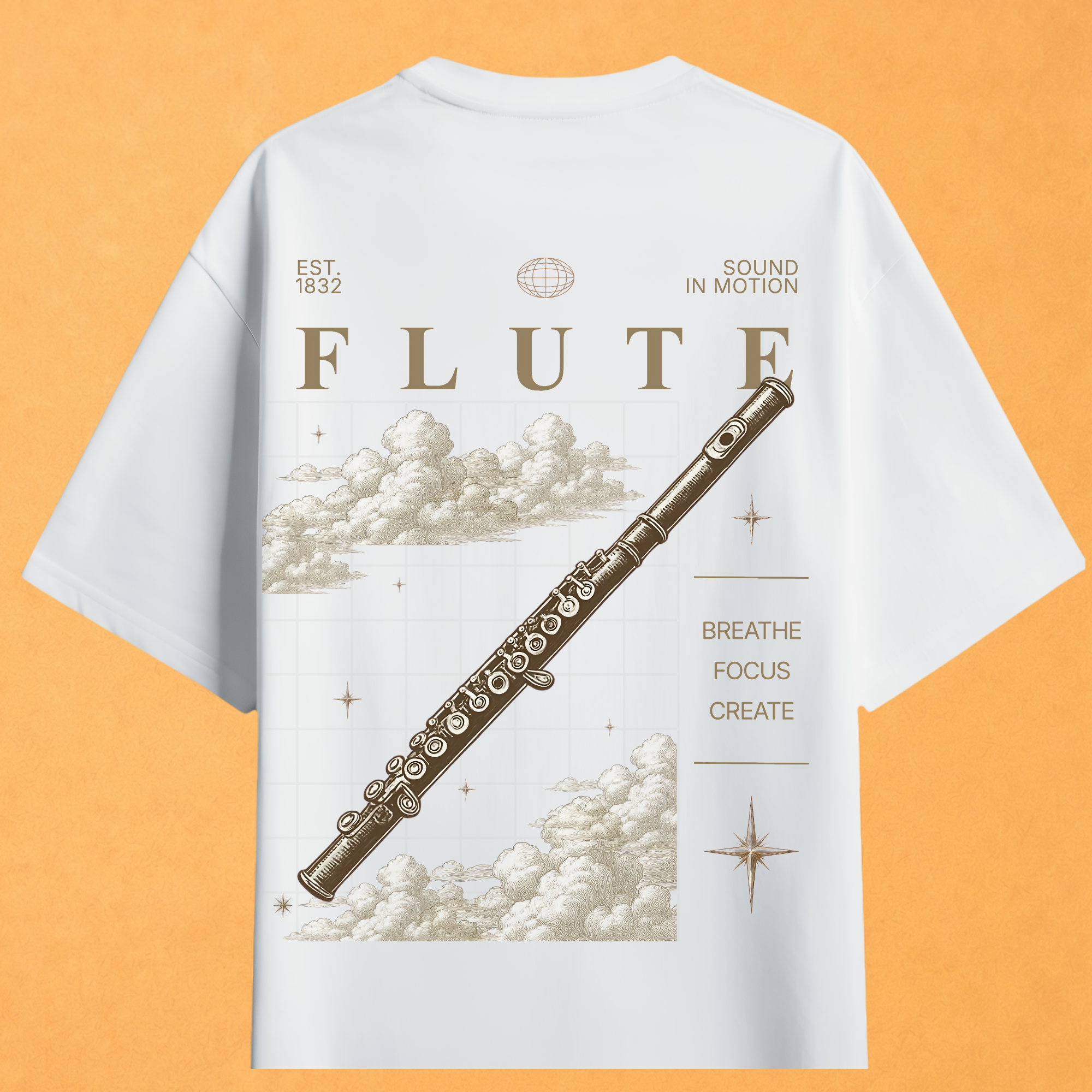 Vintage Flute Oversized T-shirt