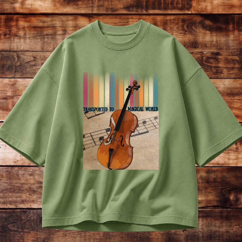Transported to Musical World Oversized T-shirt