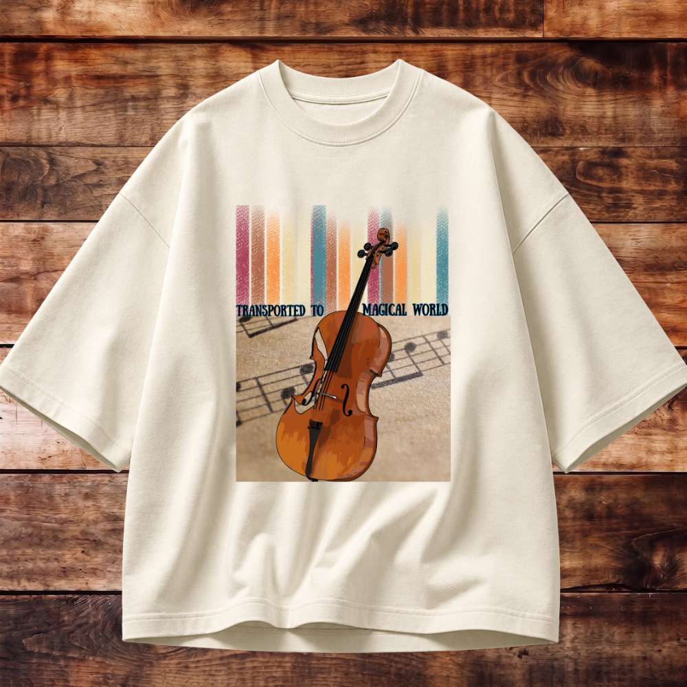 Transported to Musical World Oversized T-shirt