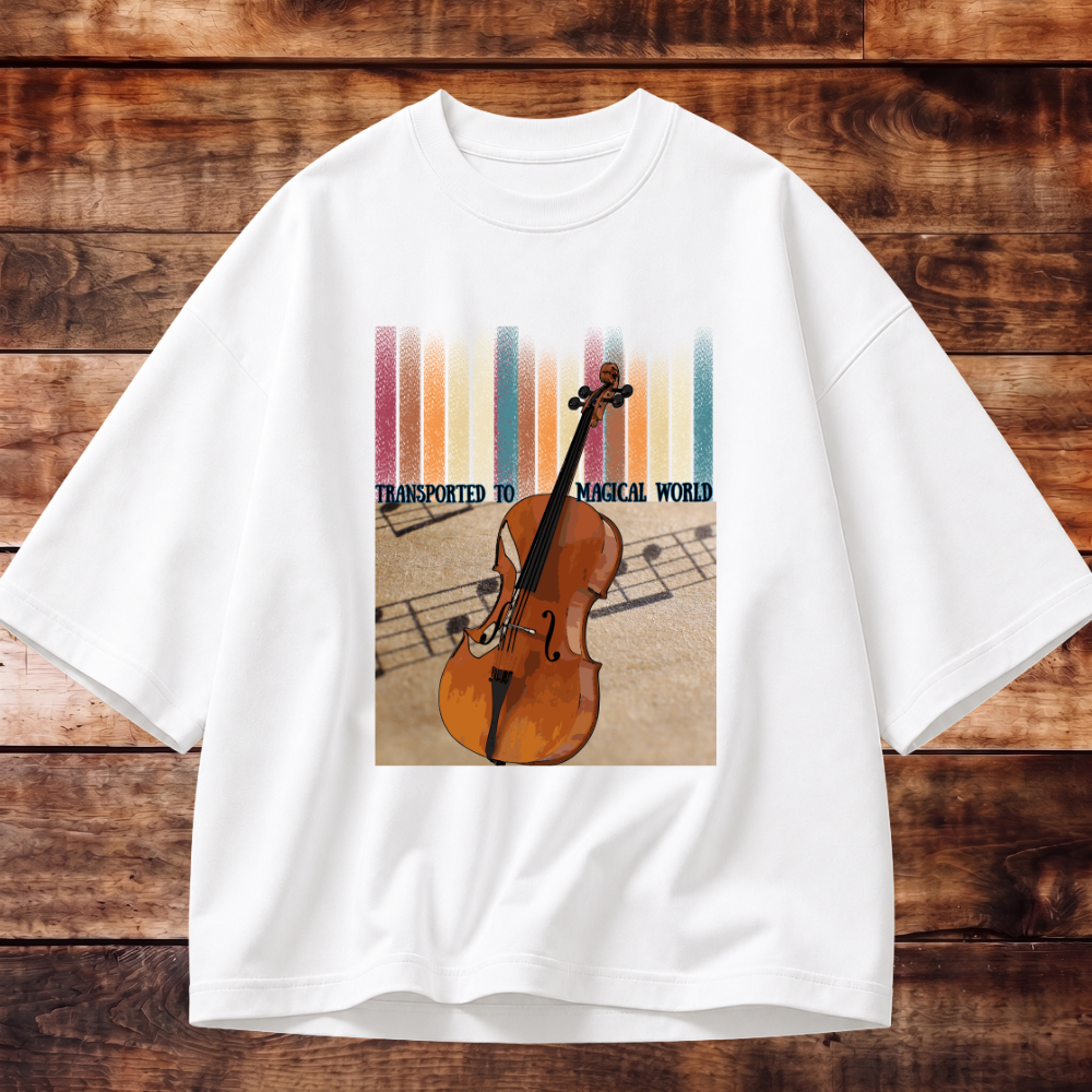 Transported to Musical World Oversized T-shirt