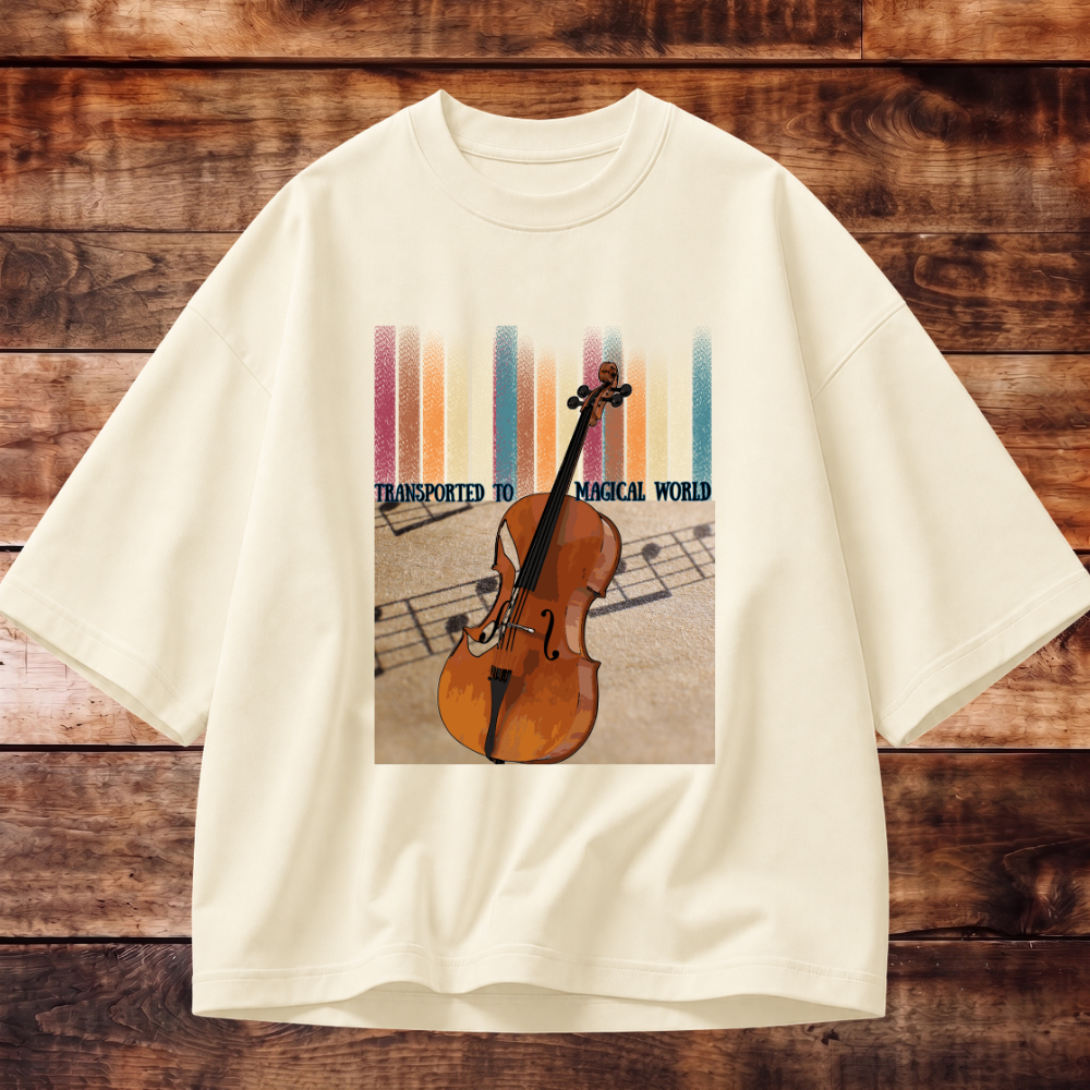 Transported to Musical World Oversized T-shirt
