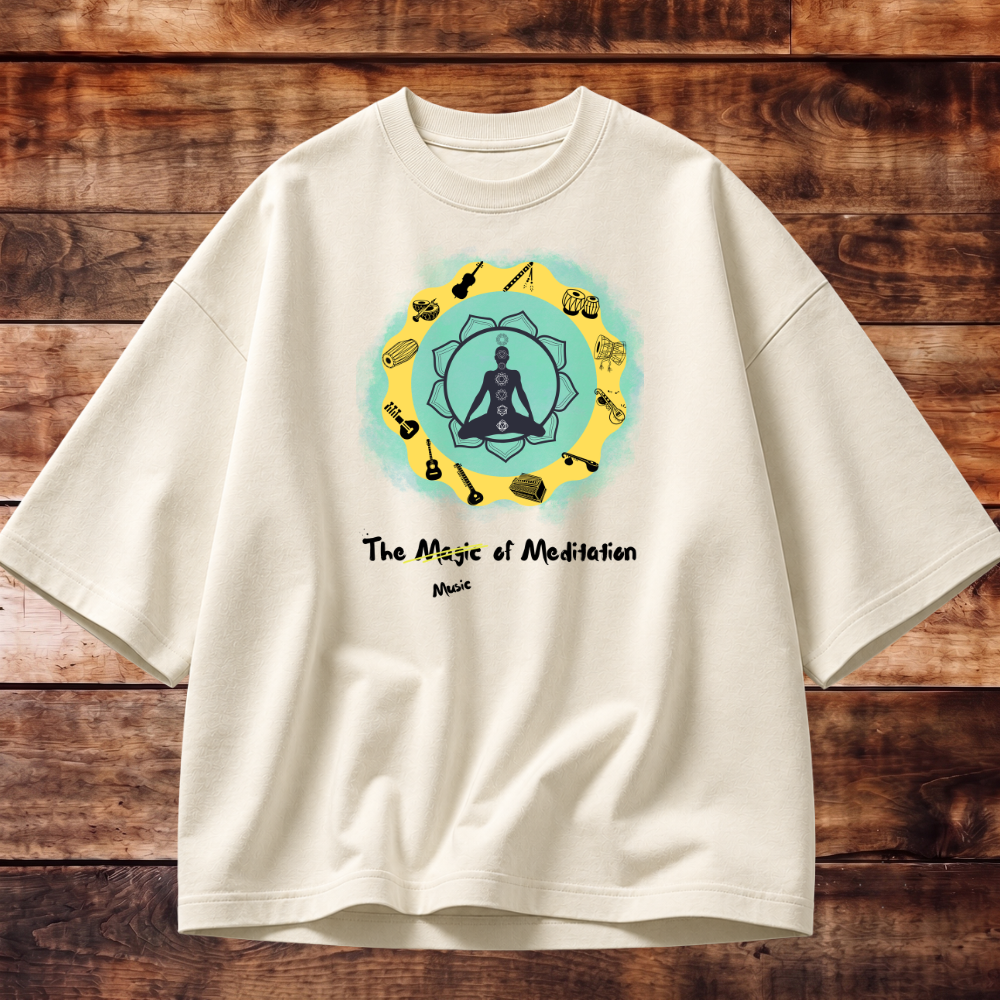 Meditate with Music Oversized Tshirt
