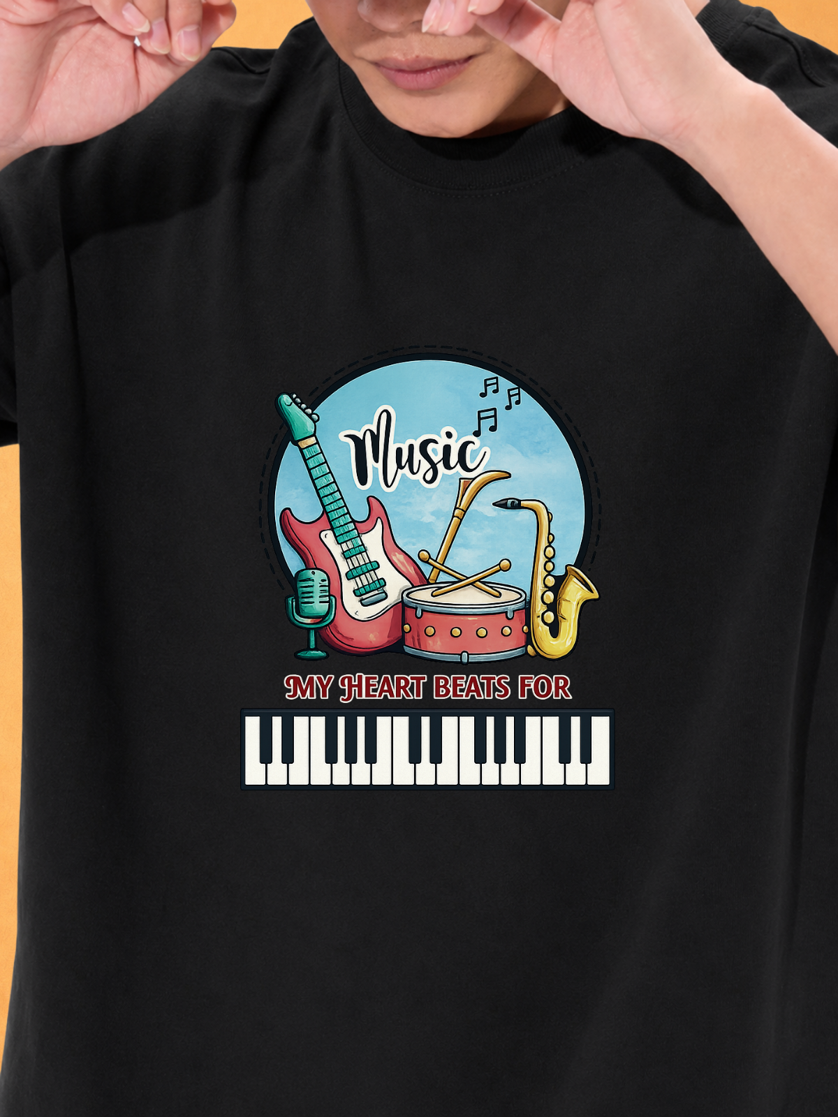 My Heart Beats for Music Oversized T-shirt