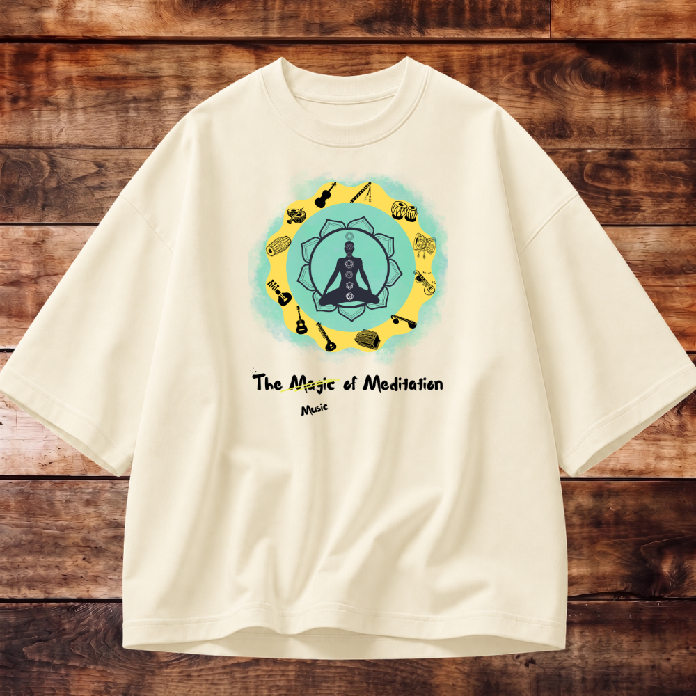 Meditate with Music Oversized Tshirt