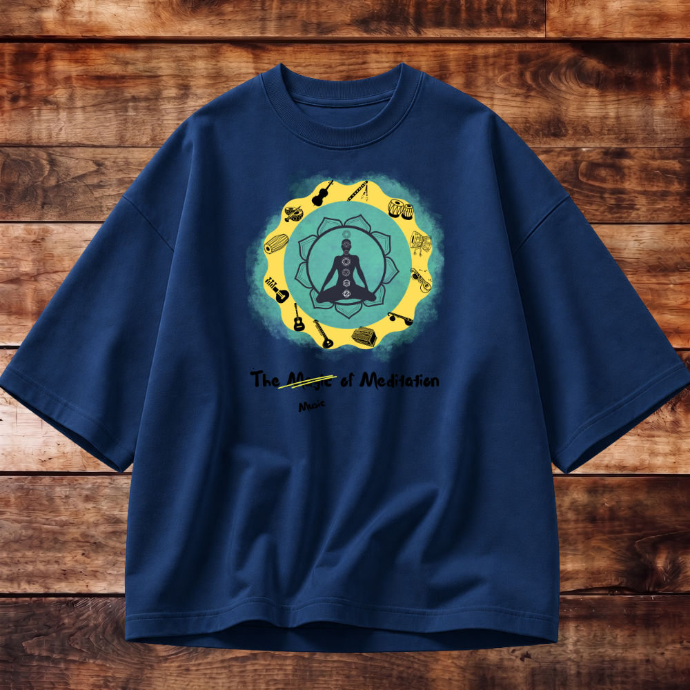 Meditate with Music Oversized Tshirt