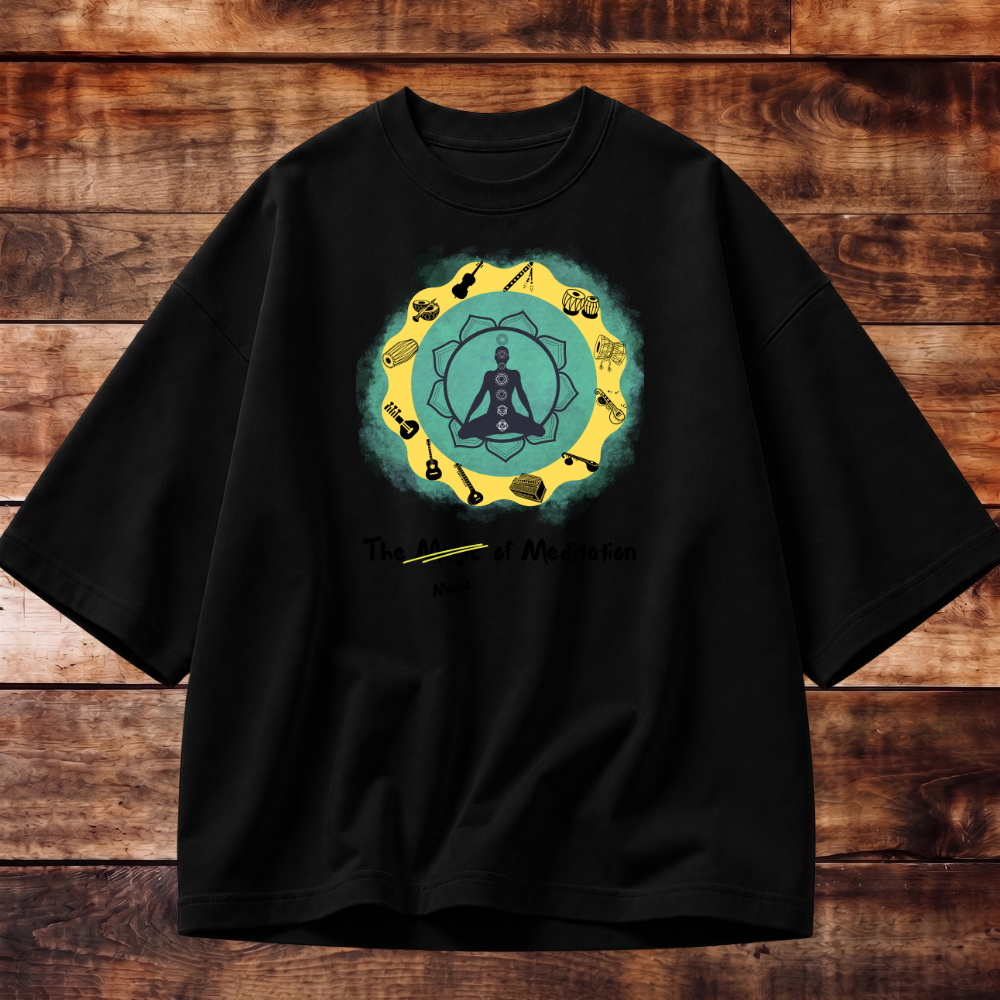 Meditate with Music Oversized Tshirt