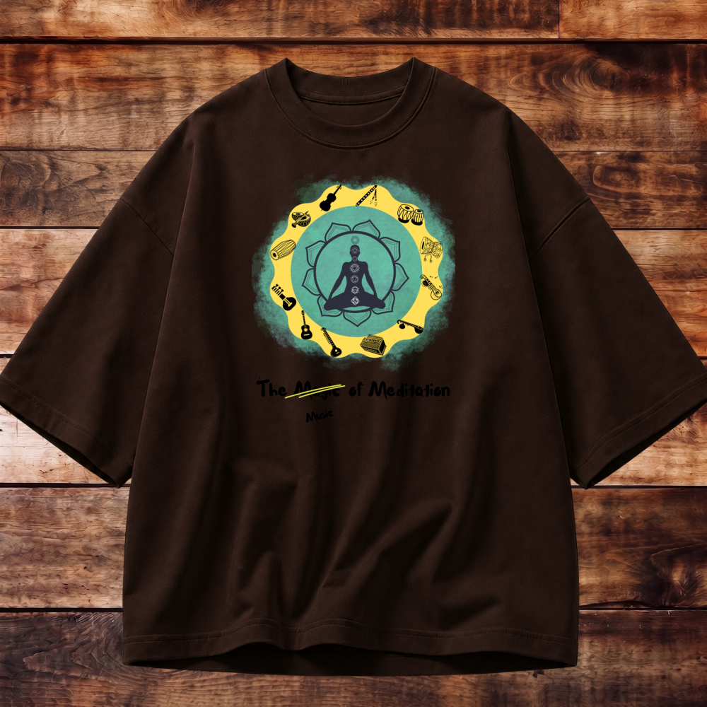 Meditate with Music Oversized Tshirt
