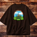 Guitar and Love for Travel Oversized Tshirt