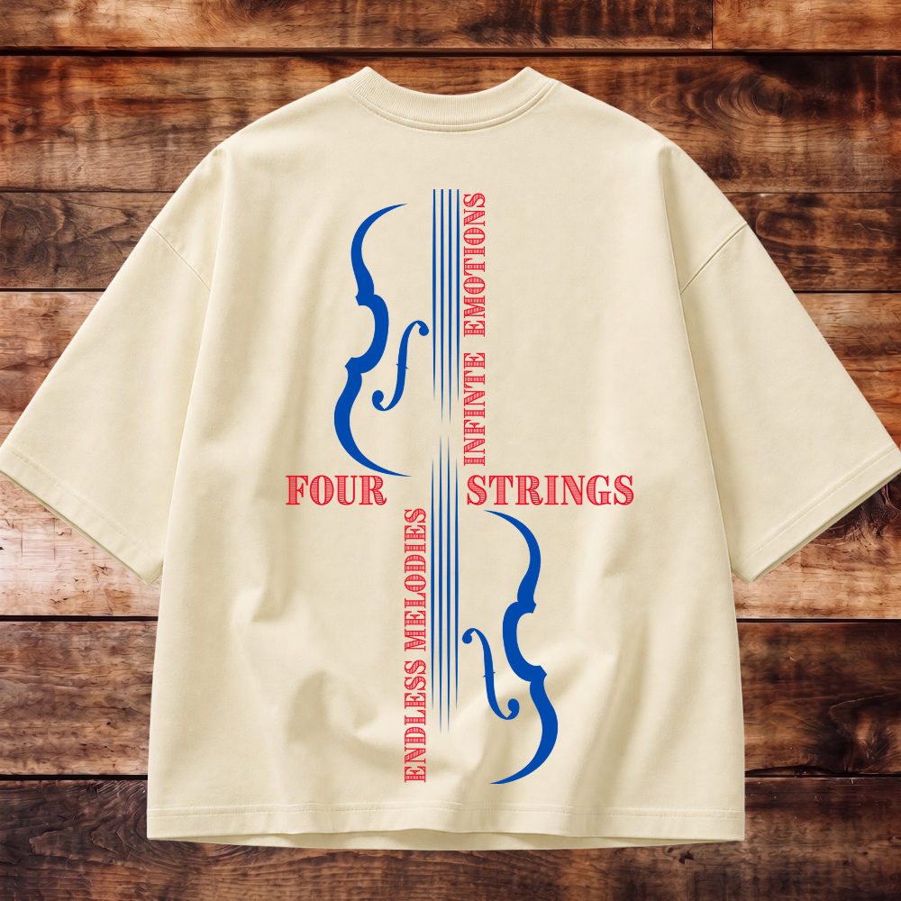 Four Strings Oversized Tee