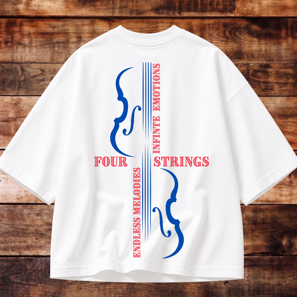 Four Strings Oversized Tee