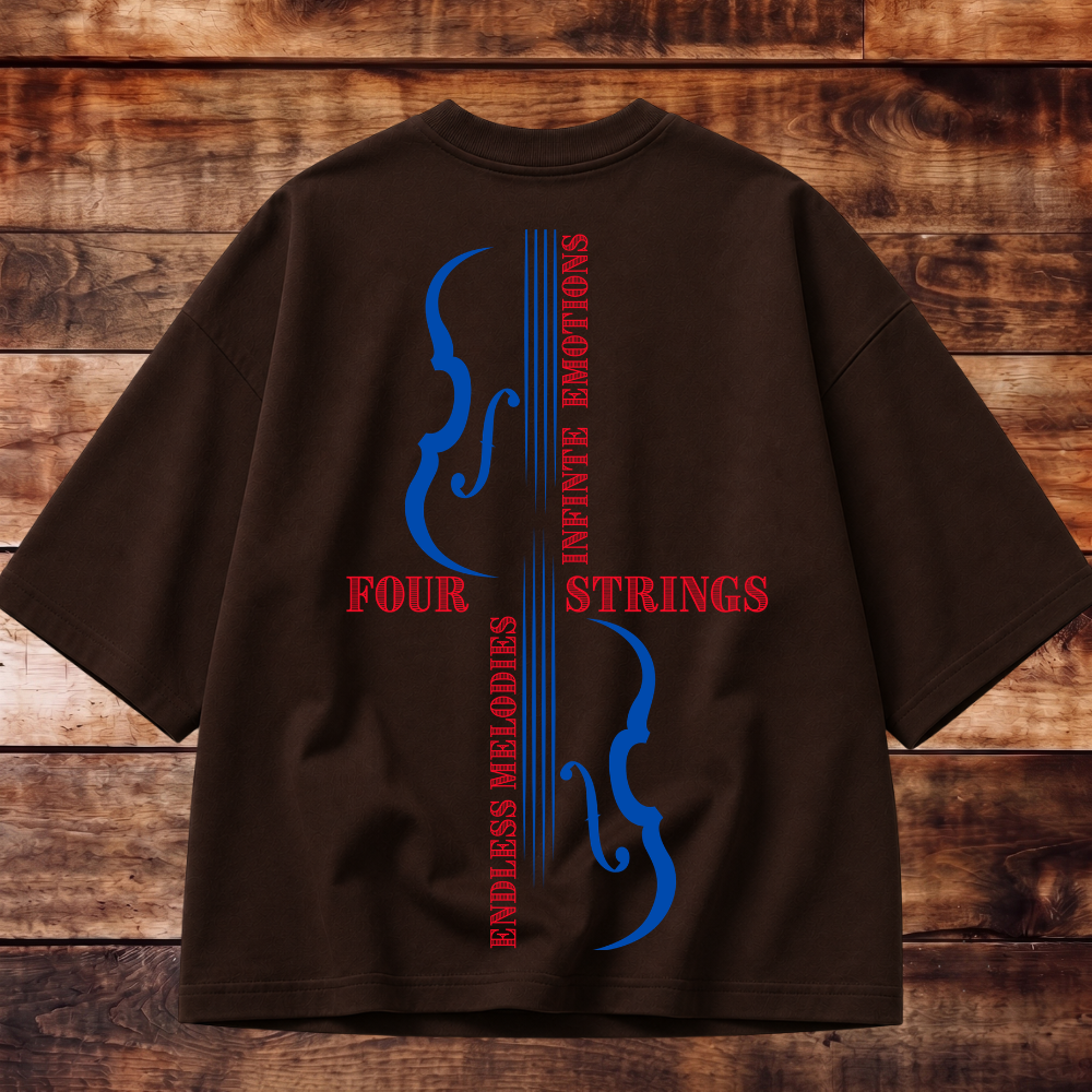 Four Strings Oversized Tee