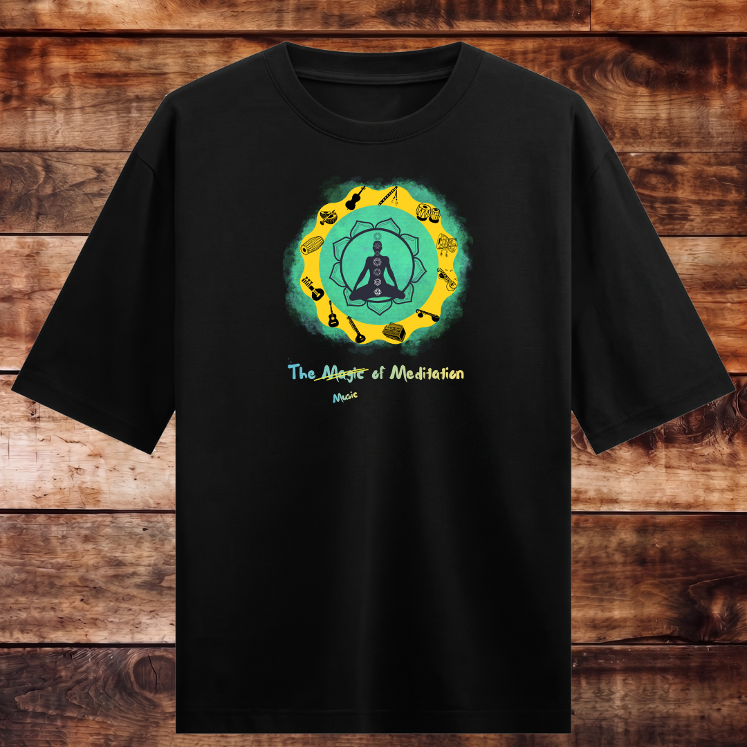 Meditate with Music  Oversized Tshirt
