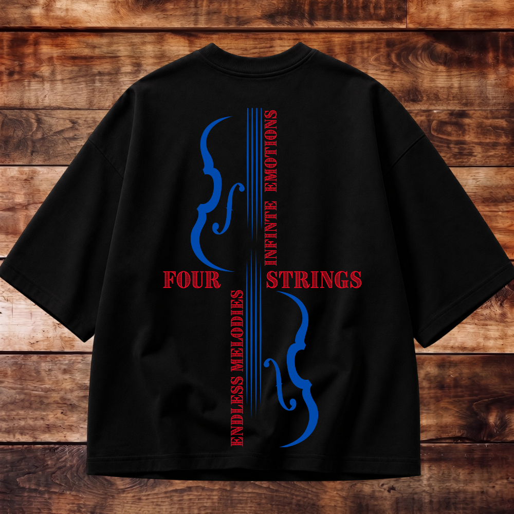 Four Strings Oversized Tee