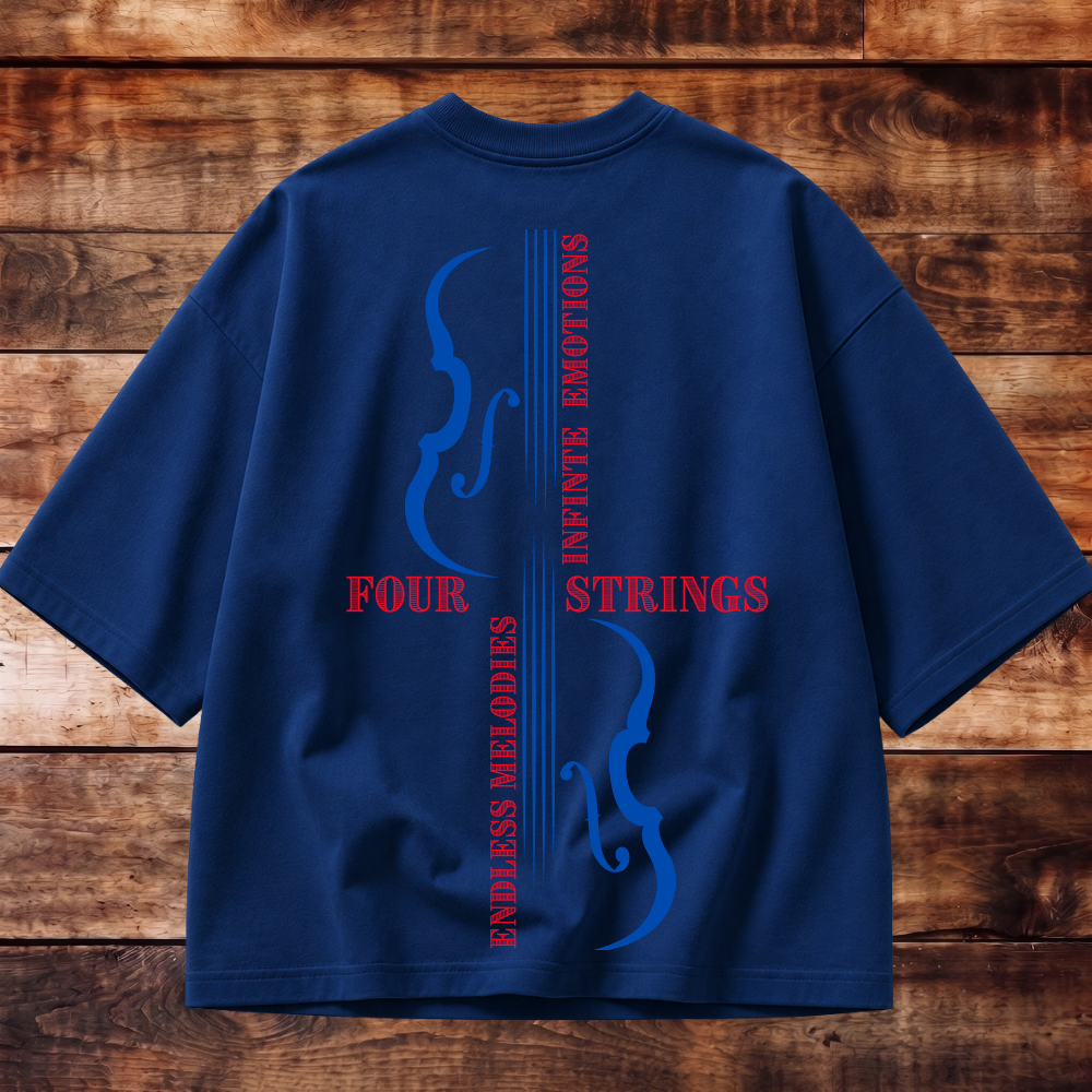Four Strings Oversized Tee