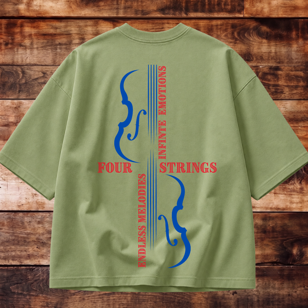 Four Strings Oversized Tee