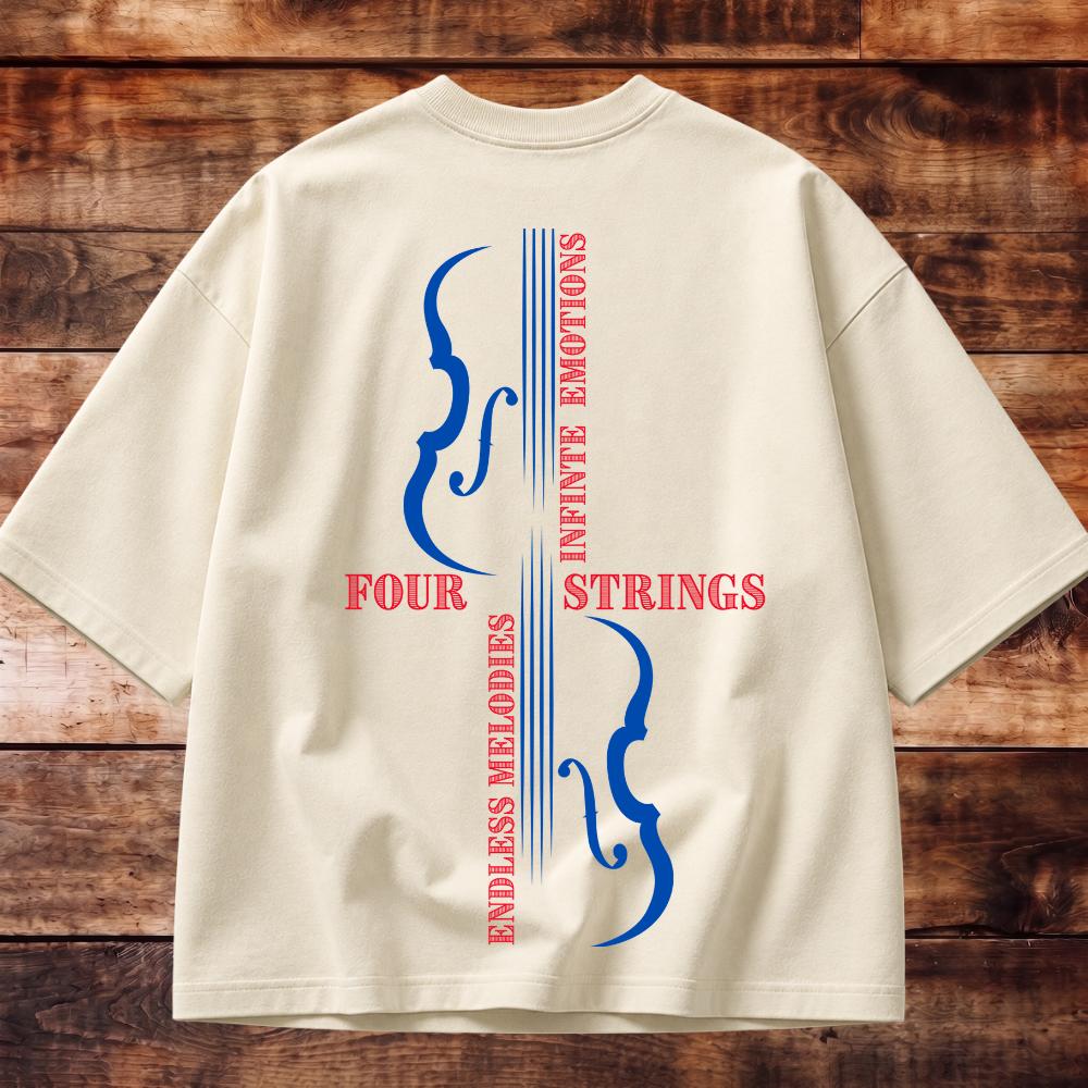 Four Strings Oversized Tee