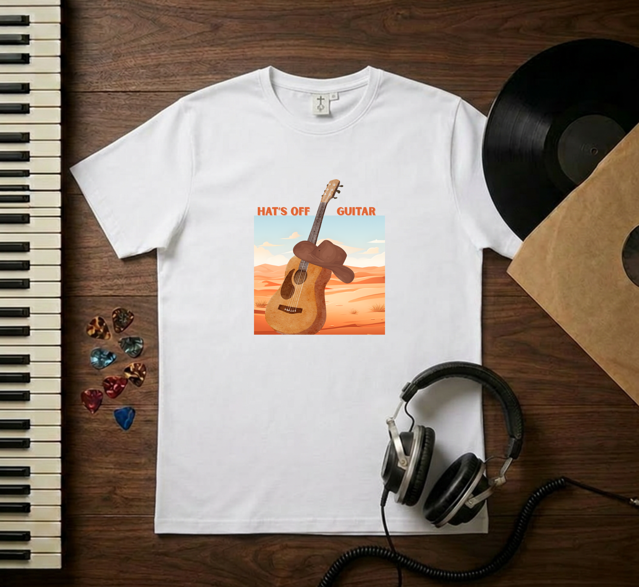 Hats Off guitar Relaxed Fit Unisex T-shirt