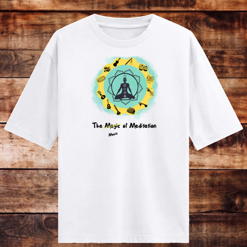 Meditate with Music  Oversized Tshirt