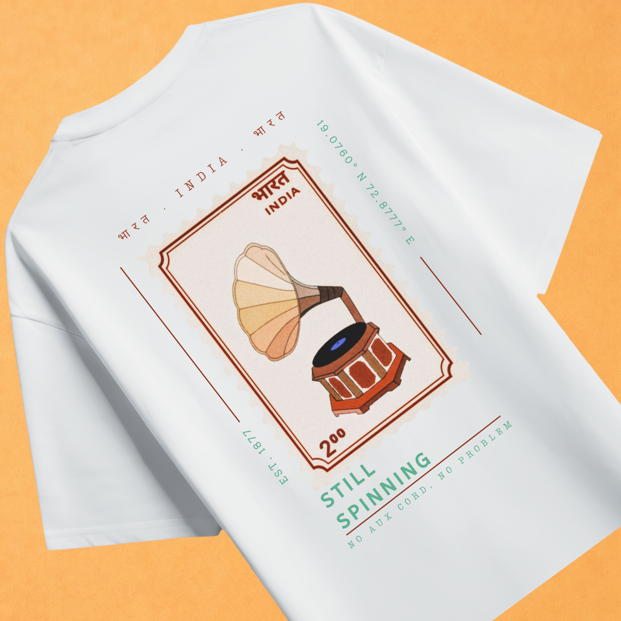 Timeless Gramophone Oversized T-shirt