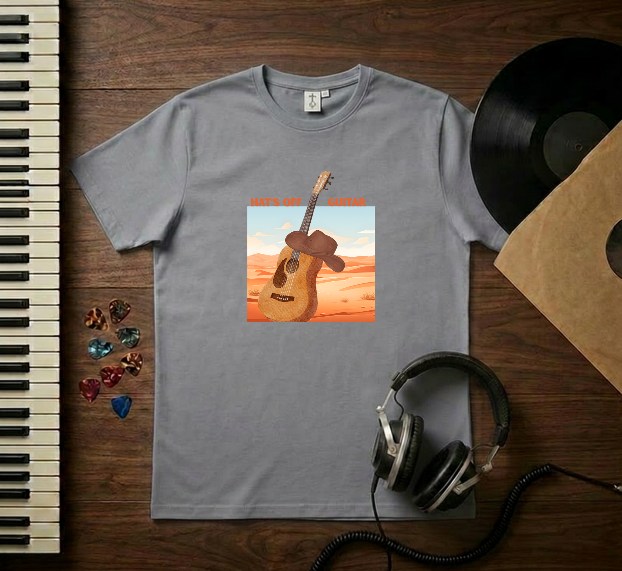 Hats Off guitar Relaxed Fit Unisex T-shirt