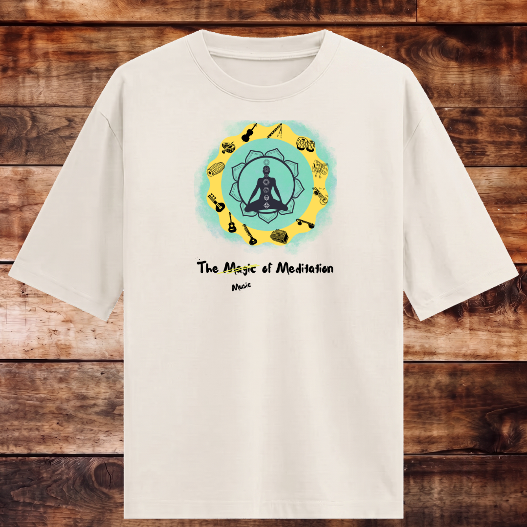 Meditate with Music  Oversized Tshirt