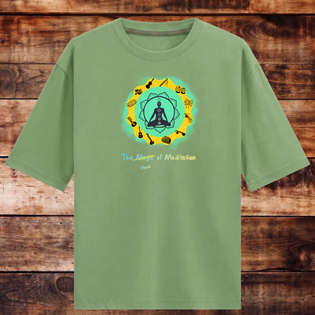 Meditate with Music  Oversized Tshirt