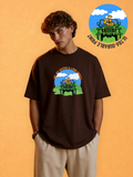Guitar and Love for Travel Oversized Tshirt
