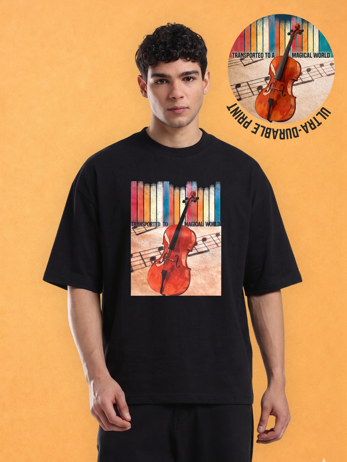 Transported to Musical World Oversized T-shirt