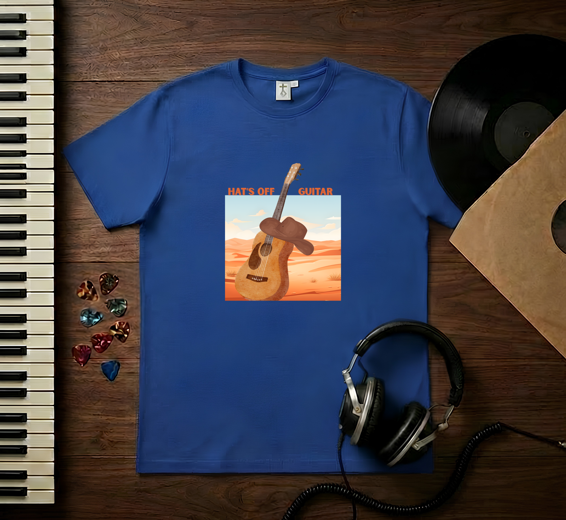 Hats Off guitar Relaxed Fit Unisex T-shirt